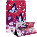 Bbjjkkz Samsung Galaxy Tab A7 Lite Case for Tablet 8.7 Inch SM-T220/ T225/ T227, Slim Fit Lightweight Protective Pattern Tablet Case Cover for Galaxy Tab A7 Lite 2021, Pink Butterfly