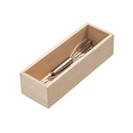 iDesign Range-Couverts pour la Cuisine, Organisateur Cuisine en Paulownia pour Les tiroirs et placards, casier Range-Couverts pour Les tiroirs de Cuisine, Beige, Naturel