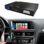 Road Top Wireless Carplay Android Auto Module Receiver Box for Audi S4 S5 A4 A5 (2009-2015 Year) for Q5 (2009-2017 Year) with 2GMMI, Carplay Retrofit Kit Decoder, Support Mirrorlink, Camera