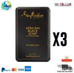 3 X Shea Moisture African Black Soap - 8oz. 230g