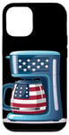 iPhone 12/12 Pro Patriotic coffee bean and maker costume Case