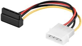 Adapterkabel Molex 4-pin till SATA 15-pin power vinklad