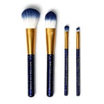 Legami - Lot de 4 pinceaux de maquillage Oh My Glow ! Tema Stars, comprenant Powder Brush, Foundation Brush, Eyeshadow Brush, Eyeliner Brush, 100% Vegan, format voyage