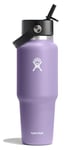 Hydro Flask - Wide Flex Straw Travel Bottle 946 ml (32 OZ) - Insulated Stainless Steel Water Bottle with TempShield Insulation, Leakproof Flex Straw Cap - BPA-Free - Fits Most Cupholders - Moonshadow