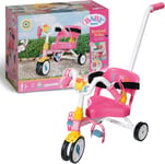 Doll Tricycle - BABY born Trike 835456, 43cm, Fully Functional Wheels, 3+ Years