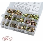 Clip à Ressort Tuyau Serre-Joints 100 pcs Collier Durite Essence 6-17mm Collier de Serrage Ajustable 5 Sortes de Tailles pour Fixer Tuyaux Souples et