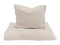 Pia sengesett i musselin, beige