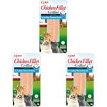 INABA Chicken Fillet Grilled - Friandises pour Chats en Filet de Poulet - Bouillon Aromatisé au Pétoncle - Snack pour Félins Grillé et Riche en Antioxydants - Nourriture pour Chats - 12 Filets de 25g