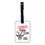 Beware Crazy Goat Man Visual Luggage Tag Suitcase Bag - Funny Travel Animal