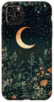 iPhone 11 Pro Max Night Forest Dark Cottagecore Crescent Moon Botanical Case