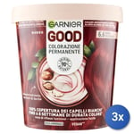 3x Garnier Good Colorant Cap. 6.6 Rouge Grenade Sans Ammoniac