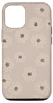 Coque pour iPhone 12/12 Pro Fleur florale beige neutre sur sable beige mignon bohème