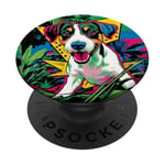 Pop Art Jack Russell Terrier Chien PopSockets PopGrip Adhésif