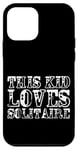 Coque pour iPhone 12 mini This Kid Loves Solitaire Card Game Enthusiast