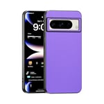 TAUYN Coque pour Google Pixel 8 Pro, Ultra-Fin Premium PU Cuir Back et Monture en Silicone Souple Etui, Antichoc, Anti-Rayures Bumper Housse. - Violet