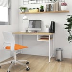 Vidaxl - Bureau d'ordinateur Blanc/chêne clair 105x55x72 cm mdf et métal