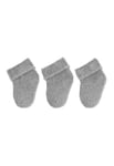 Sterntaler Chaussettes nouveau-né Pack 3 GRIS