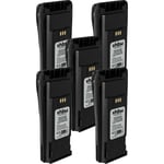 5x Batterie compatible avec Motorola DP1400, DP1000, EP450, CP380, CP360, CP340, CP250, CP200XLS radio talkie-walkie (1800mAh, 7,2V, NiMH) - Vhbw