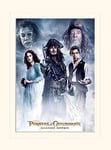 Pyramid International Pirates of The Caribbean (Salazar's Revenge) -Mounted Print Memorabilia 30 x 40cm, Paper, Multicoloured, 30 x 40 x 1.3 cm