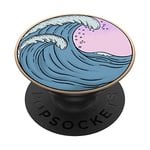 Anime Pop Socket Kawaii Waves Japanese Pastel Pink Aesthetic PopSockets Swappable PopGrip