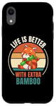 iPhone XR Retro Red Panda Retro Life Is Better With Extra Bamboo Case