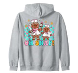 Oh, snap doctor & nurse Christmas nurses ugly Xmas sweater Zip Hoodie