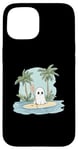 iPhone 15 Funny Ghost Stand Up Paddle Halloween Lake Summer Costume Case