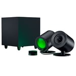 Razer Nommo V2 Pro - Enceintes Gaming 2.1 à Large Bande pour PC avec Caisson de Basses Sans Fil (Haut-Parleurs Large Bande de 3 Pouces avec Bouchons de Phase en Aluminium, THX Spatial Audio) Noir