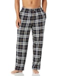 Amazon Essentials Pantalon de Pyjama en Flanelle (Grandes Tailles Disponibles) Homme, Jaune Noir Écossais, XS