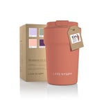 LARS NYSØM Thermo Coffee Mug-to-go 380ml | Tasse de voyage 0.38 litre avec isolation | Tasse thermique étanche en acier inoxydable pour le café et le thé (Brick Red, 380ml)