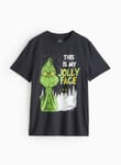 Grinch Christmas Jolly Face Printed T-Shirt XXXL Black Xxxl male