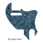 Pleroo JEParts pour US Telec84Tele F Hole Hybrid JE514 Guard Scratch Plate,Tele Conversion 514 up avec FiosphHole - Type 4Ply Black Pearl