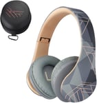 Casque Bluetooth, Casque Audio Sans Fil Supra-Auriculaire Avec Microphone Intégré, Stéréo Hd, Micro Sd/Tf Mode, Fm Radio, Pliable Avec Un Étui,Connexion À 2 Appareils Pour Iphone/Pc/Tv/Mac[Q572]