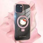 HELLO KITTY Coque  pour iPhone 15 Pailletée Fonction Support Vidéo