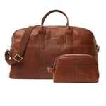 Saddler Skinnbag - Necessär medföljer - KAMPANJ - Mid brown