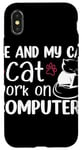 iPhone X/XS Me And My Cat Cat Work On Computers Case