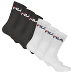 Fila Chaussettes Unisexes, 6-Pack - Chaussettes En Éponge, Tennis, Sport (2x 3 Paires) Bleu 39-42