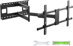 101 cm Support Mural TV à Bras articulé très Long, Compatible avec écrans 43-80"", Mouvement Complet avec Bras Capable à Tenir 50 kg Max. VESA 800x400mm