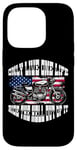 iPhone 14 Pro One Life Ride The Hell Out Of It US Flag Motorcycle Biker Case