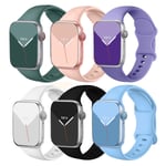 Lot De 6 Bracelet Souple Silicone Pour Apple Watch Serie Se 1 2 3 4 9 6 7 8 9 49mm 45mm 44mm 42mm - Visiodirect -