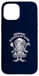 Coque pour iPhone 15 Espresso Elevates My Game Funny Squelette Gamer Avec Café