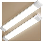 Anten 2 x Neon LED 150CM | 45W 4950lm Connectable Tube LED | Blanc Naturel(4000K) Reglette LED IP65 Imperméable Luminaire Plafonnier pour Garage Ateliers Sous-sol Salle de bain Bureau Parking