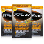 3x Just For Men Control GX Grey Hair Reducing 2 in 1 Shampoo & Conditioner 118ml