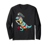 Pirates Dinosaur Cruise Captain Crossbones Trex Dino Costume Long Sleeve T-Shirt