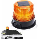 Voyant d'avertissement 12V led gyrophare aimant voyant clignotant pour voiture voiture camion sans fil super lumineux (voyant solaire/USB)[Classe