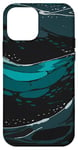 Coque pour iPhone 12 mini Bleu Abstrait Océan Vague et Art Sous-Marine