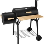 TECTAKE Barbecue, Grill, Fumoir, Smoker Américain XXL avec thermomètre de température - Charbon de Bois