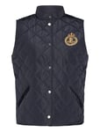 Crest-Patch Quilted Mockneck Vest Vests Quilted Vests Navy Lauren Ralph Lauren