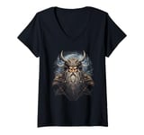 Womens All-Father God of Wisdom and War: Odin (Wednesday) V-Neck T-Shirt