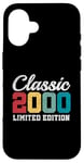 Coque pour iPhone 16 25 ans Classic 2000 Édition limitée rétro 25ème anniversaire